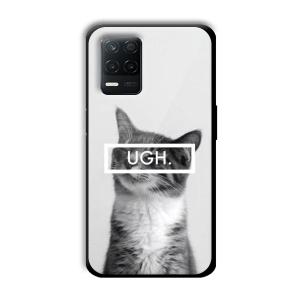 UGH Irritated Cat Customized Printed Glass Back Cover for Realme 8 5G