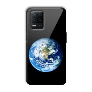 Floating Earth Customized Printed Glass Back Cover for Realme 8 5G