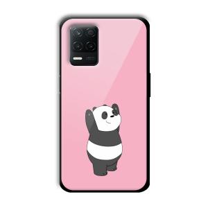 Pink Panda Customized Printed Glass Back Cover for Realme 8 5G