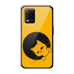 Sneaky Cat Customized Printed Glass Back Cover for Realme 8 5G