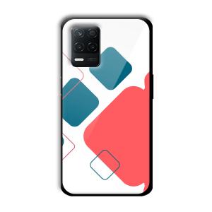 Abstract Squares Customized Printed Glass Back Cover for Realme 8 5G