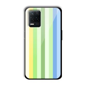 Green and Blue Customized Printed Glass Back Cover for Realme 8 5G