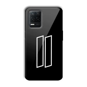 2 Stripes Customized Printed Glass Back Cover for Realme 8 5G