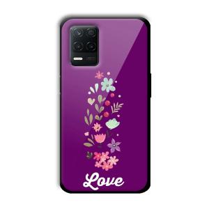 Purple Love Customized Printed Glass Back Cover for Realme 8 5G