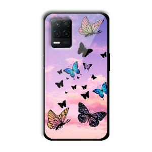 Butterflies Customized Printed Glass Back Cover for Realme 8 5G