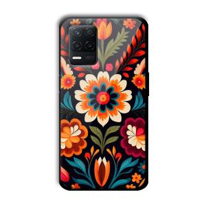 Flowers Customized Printed Glass Back Cover for Realme 8 5G