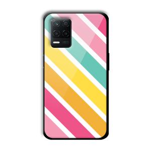 Solid Stripes Customized Printed Glass Back Cover for Realme 8 5G