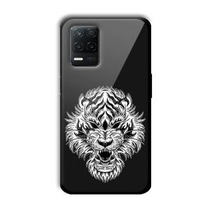 Angry Lion Customized Printed Glass Back Cover for Realme 8 5G