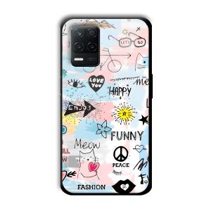Illustrations Customized Printed Glass Back Cover for Realme 8 5G