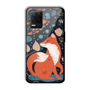 Cute Fox Customized Printed Glass Back Cover for Realme 8 5G