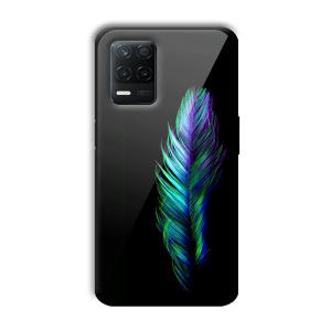 Neon Feather Customized Printed Glass Back Cover for Realme 8 5G