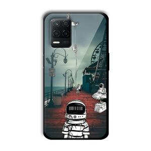 Little Astronaut Customized Printed Glass Back Cover for Realme 8 5G