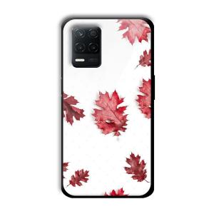 Red Leaves Customized Printed Glass Back Cover for Realme 8 5G