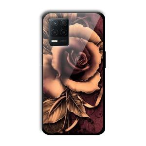 Brown Rose Customized Printed Glass Back Cover for Realme 8 5G