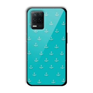 Teal Anchor Customized Printed Glass Back Cover for Realme 8 5G