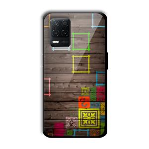 Wooden Pattern Customized Printed Glass Back Cover for Realme 8 5G