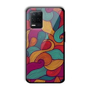 Curved Colors Customized Printed Glass Back Cover for Realme 8 5G