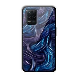 Blue Waves Customized Printed Glass Back Cover for Realme 8 5G