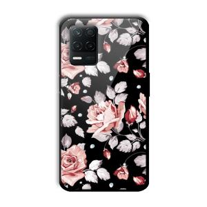Flowery Design Customized Printed Glass Back Cover for Realme 8 5G