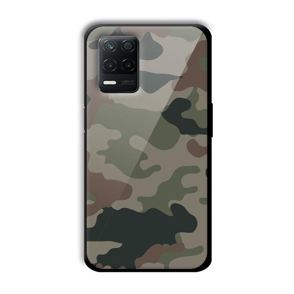 Green Camo Customized Printed Glass Back Cover for Realme 8 5G