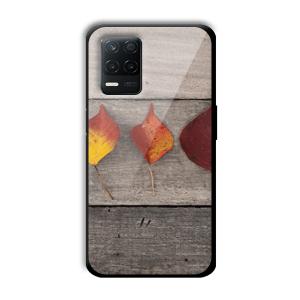 Rusty Leaves Customized Printed Glass Back Cover for Realme 8 5G