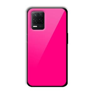Neon Pink Customized Printed Glass Back Cover for Realme 8 5G