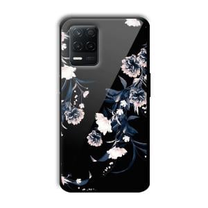 Dark Flowers Customized Printed Glass Back Cover for Realme 8 5G