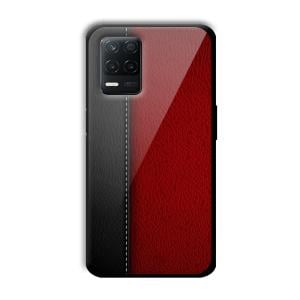 Leather Texture Customized Printed Glass Back Cover for Realme 8 5G
