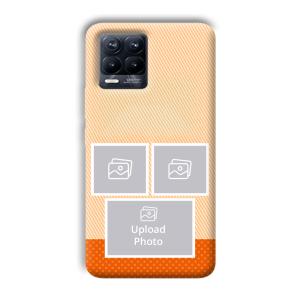 Orange Background Customized Printed Back Cover for Realme 8 Pro