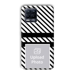 White Black Customized Printed Back Cover for Realme 8 Pro