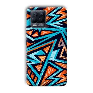 Zig Zag Pattern Phone Customized Printed Back Cover for Realme 8 Pro