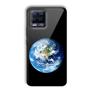 Floating Earth Customized Printed Glass Back Cover for Realme 8 Pro
