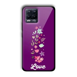 Purple Love Customized Printed Glass Back Cover for Realme 8 Pro
