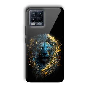 Golden Lion Customized Printed Glass Back Cover for Realme 8 Pro