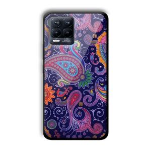 Purple Art Customized Printed Glass Back Cover for Realme 8 Pro