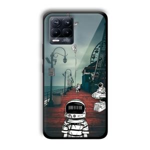 Little Astronaut Customized Printed Glass Back Cover for Realme 8 Pro