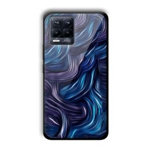 Blue Waves Customized Printed Glass Back Cover for Realme 8 Pro