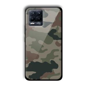 Green Camo Customized Printed Glass Back Cover for Realme 8 Pro