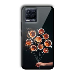 Coffee Cups Customized Printed Glass Back Cover for Realme 8 Pro