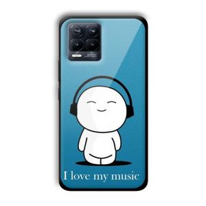 I Love my Music Customized Printed Glass Back Cover for Realme 8 Pro