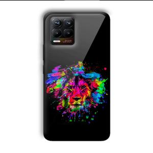 Colorful Lion Customized Printed Glass Back Cover for Realme 8