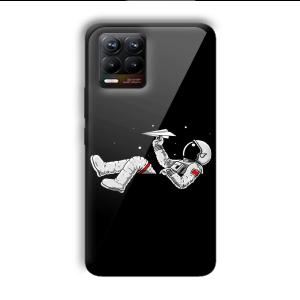 Lazy Astronaut Customized Printed Glass Back Cover for Realme 8