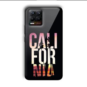 California Customized Printed Glass Back Cover for Realme 8