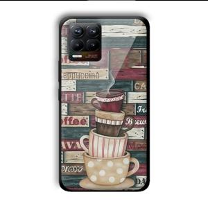 Coffee Design Customized Printed Glass Back Cover for Realme 8