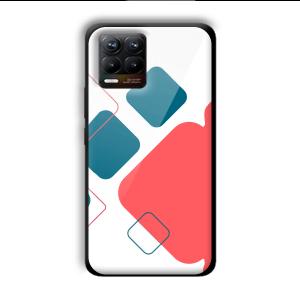 Abstract Squares Customized Printed Glass Back Cover for Realme 8