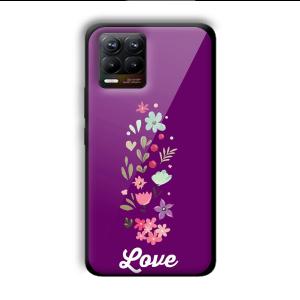 Purple Love Customized Printed Glass Back Cover for Realme 8