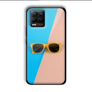 Cool Sunglasses Customized Printed Glass Back Cover for Realme 8