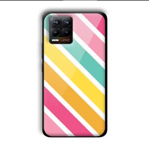 Solid Stripes Customized Printed Glass Back Cover for Realme 8