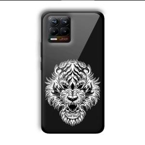 Angry Lion Customized Printed Glass Back Cover for Realme 8