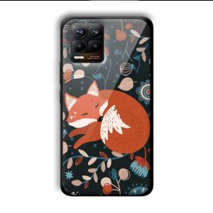 Sleepy Fox Customized Printed Glass Back Cover for Realme 8